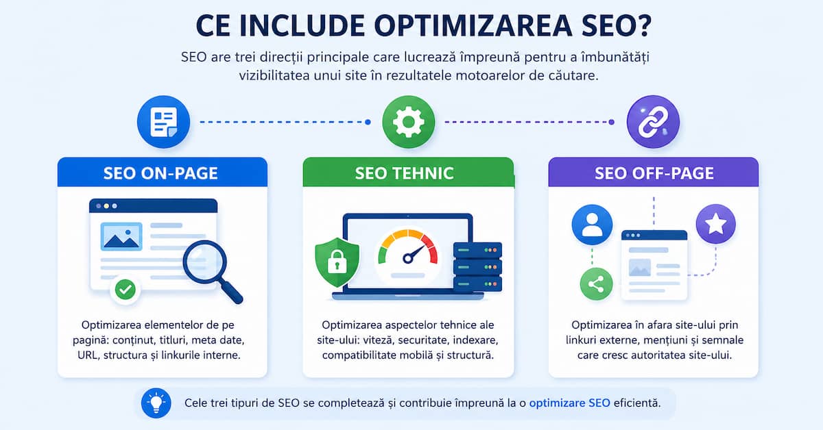 optimizare SEO On-Page tehnic și Off-Page