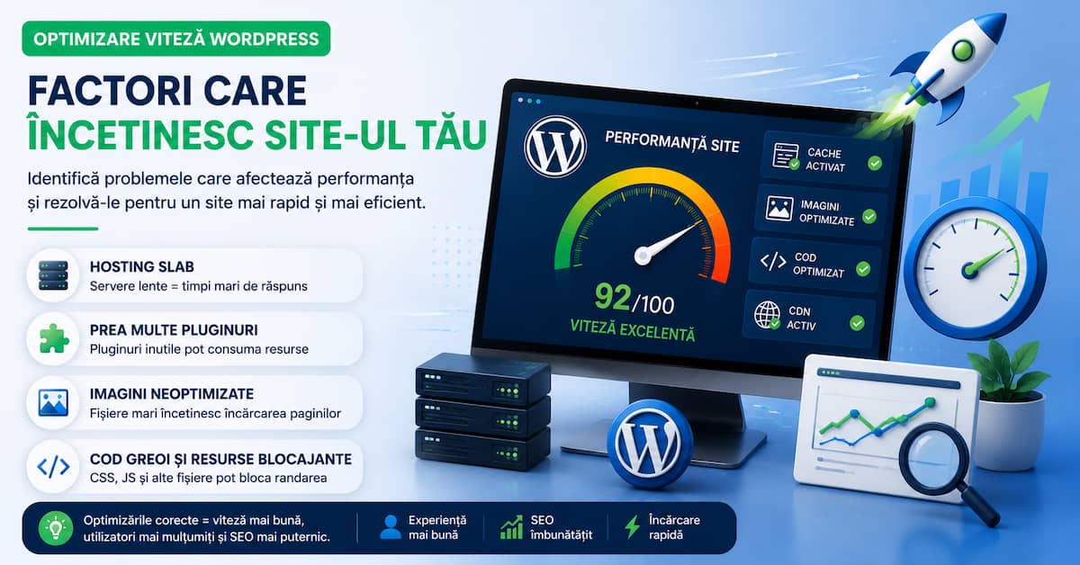 Factori care afectează performanța și viteza site-ului