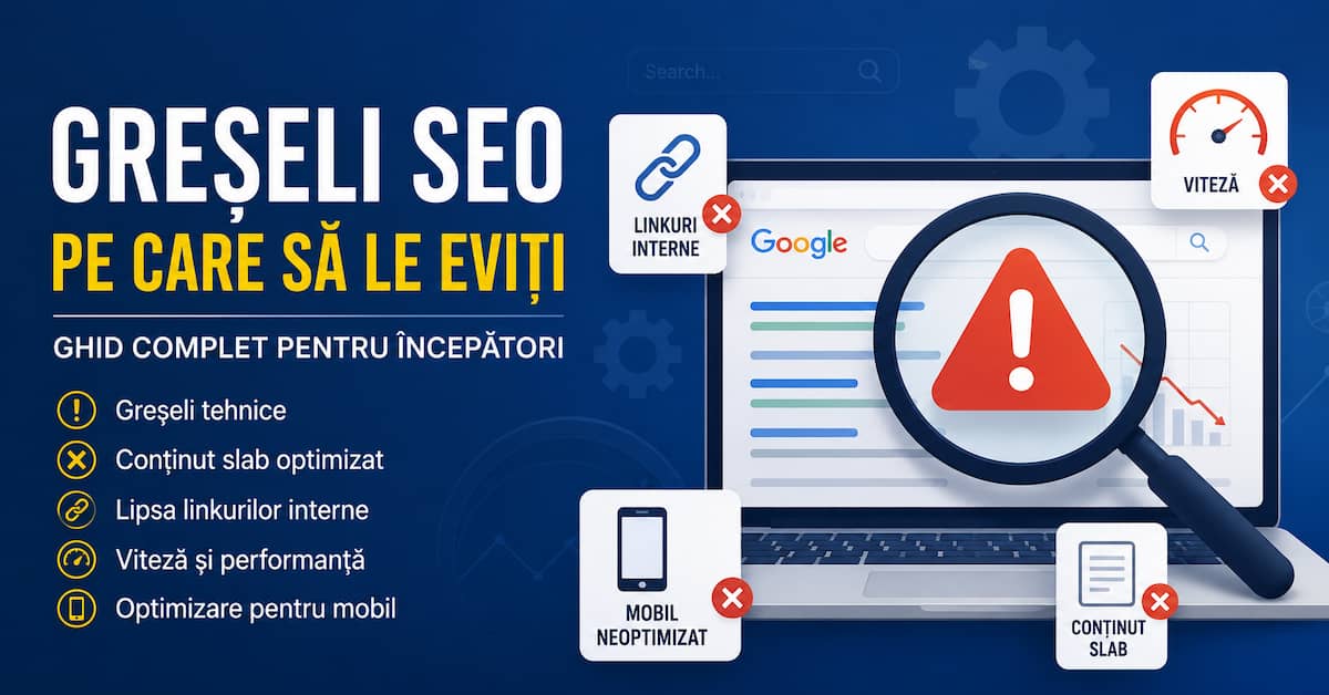 Greșeli SEO frecvente care afectează vizibilitatea unui site în Google