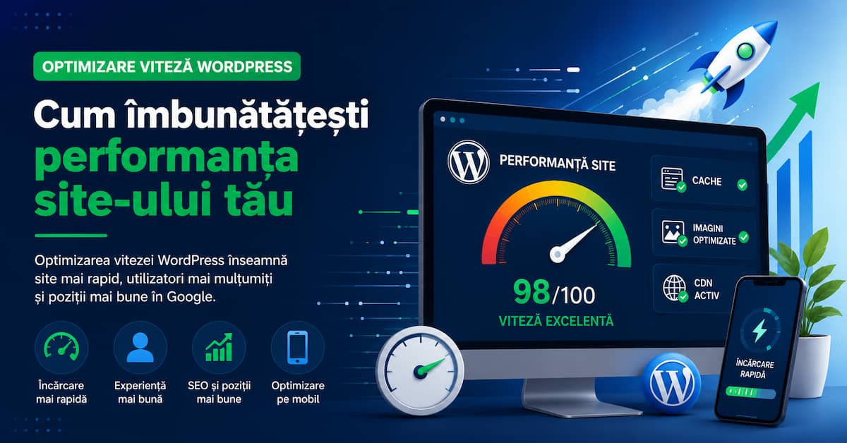Optimizare viteză WordPress pentru performanța unui site