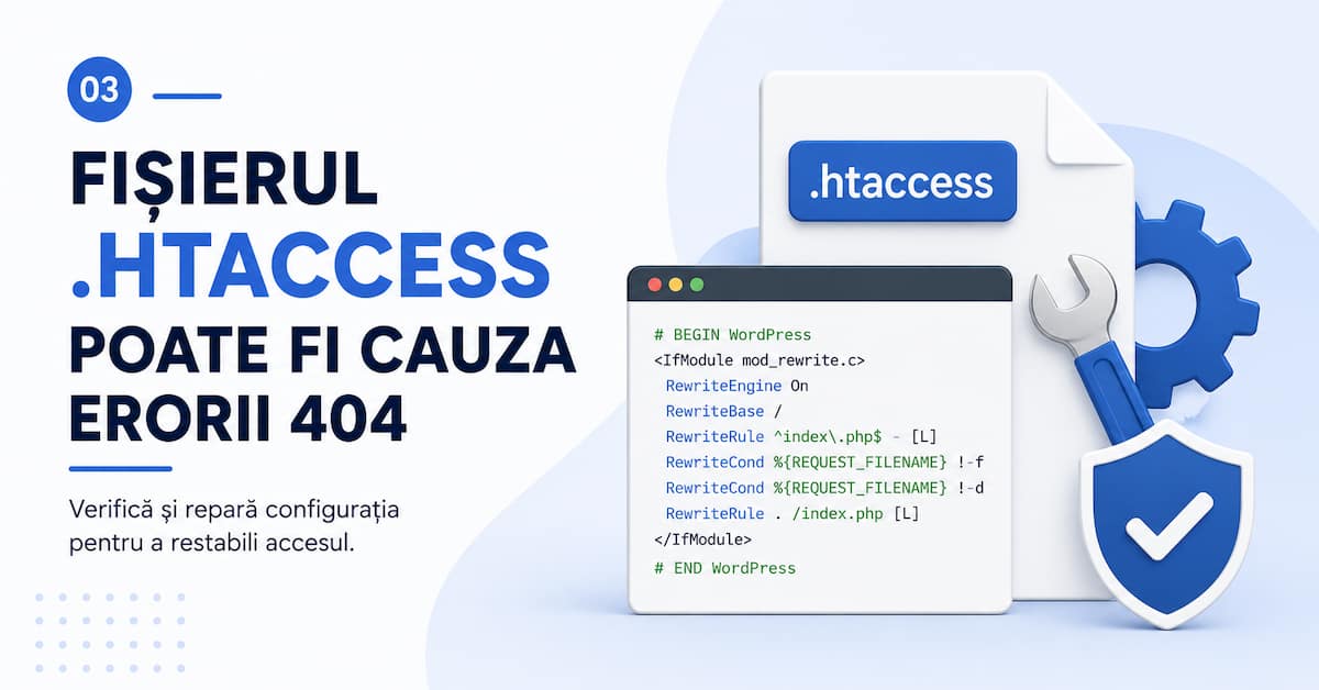 fișierul .htaccess poate provoca eroarea pe pagina 404 WordPress