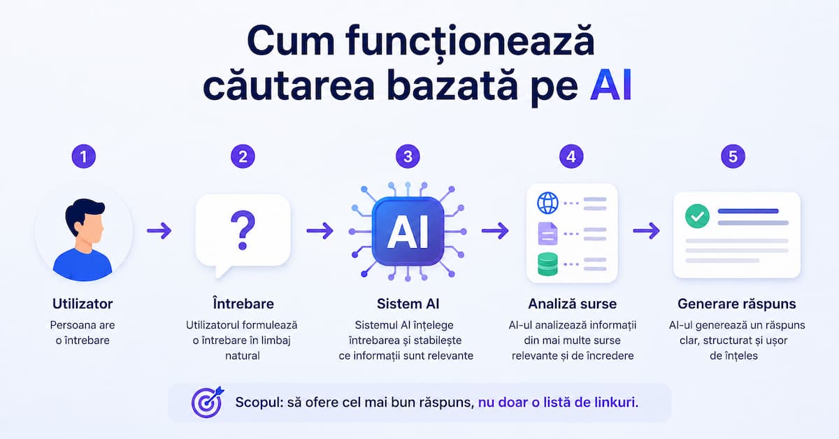 Comparație între GEO vs SEO și modul în care sunt afișate rezultatele în căutare și AI