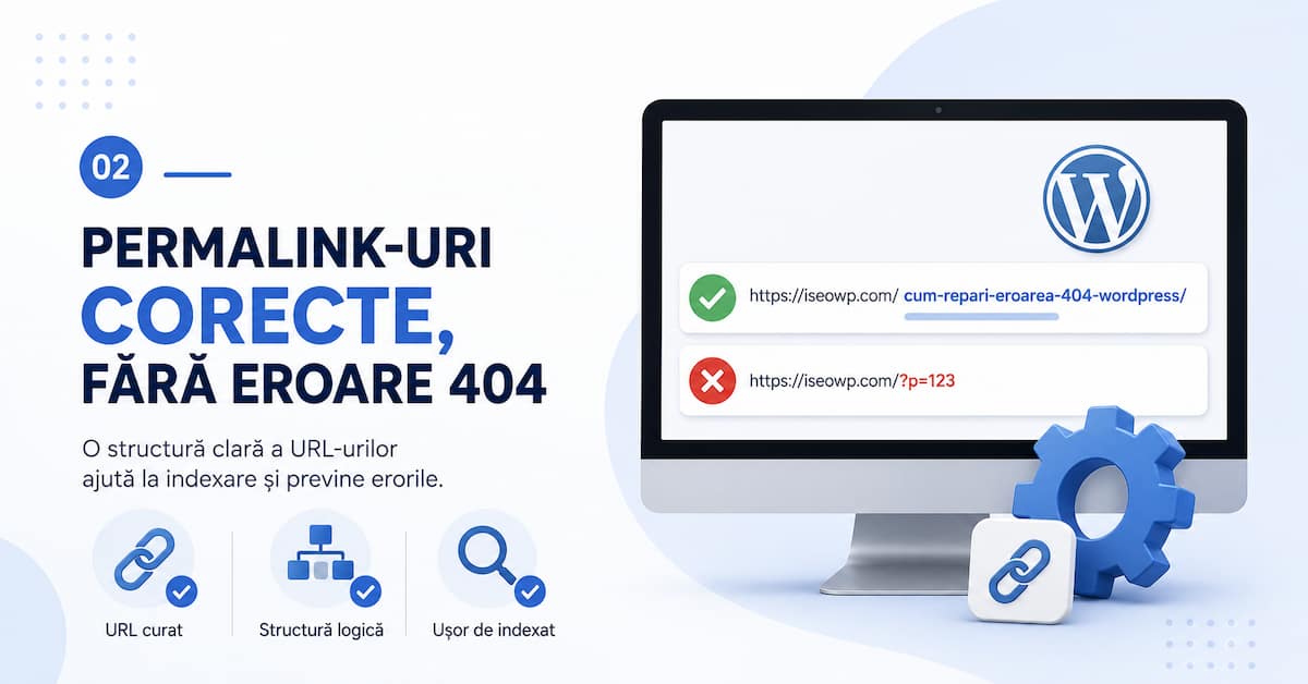 permalink-uri corecte în WordPress pentru evitarea erorii 404
