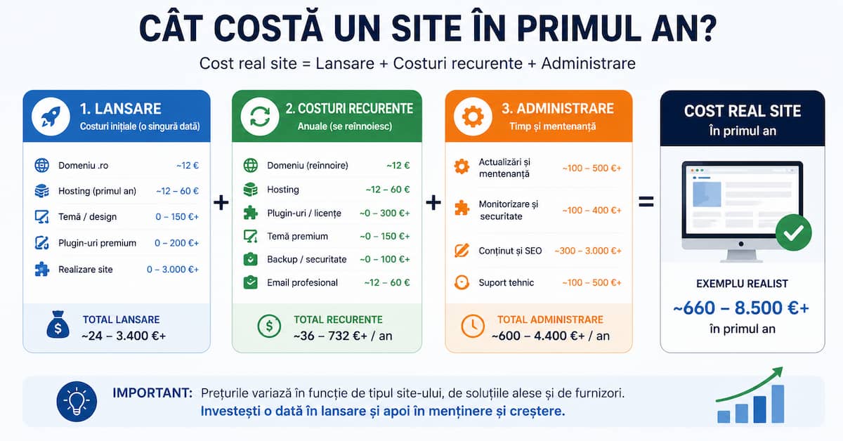 cât costă un site în primul an