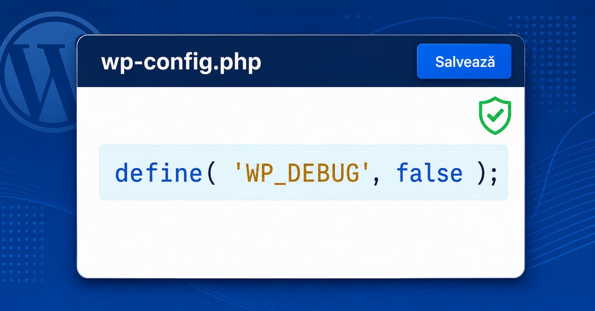 cum editezi wp-config.php în siguranță