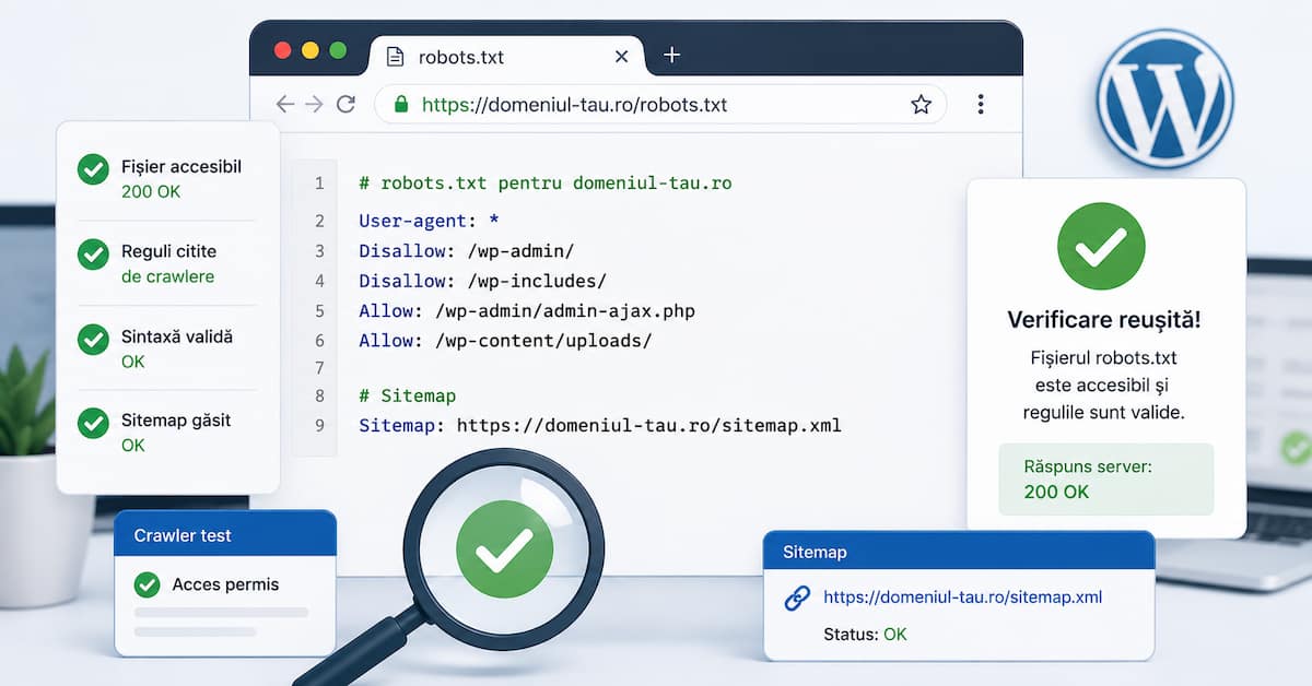 cum verifici fișierul robots.txt în WordPress