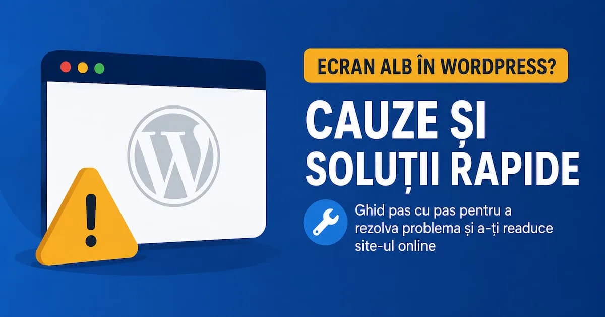 ecran alb în WordPress