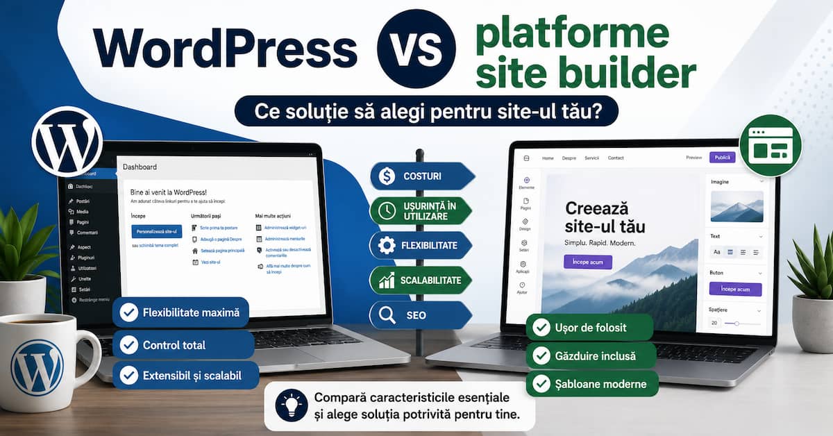WordPress vs platforme site builder